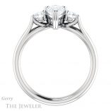 Pear Shaped Forever One Moissanite Engagement Ring #GTJ1075-pear-fb-w 2 Pear Shaped Forever Brilliant Moissanite Engagement Ring #GTJ1075-pear-fb-w