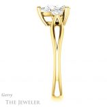 Pear Shaped Forever One Moissanite Engagement Ring #GTJ1075-pear-fb-y 3 Pear Shaped Forever Brilliant Moissanite Engagement Ring #GTJ1075-pear-fb-y