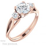 Round Cut Forever One Moissanite Engagement Ring #GTJ1075-round-fo-r 4 Round Cut Forever One Moissanite Engagement Ring #GTJ1075-round-fo-r
