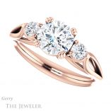 Round Cut Forever One Moissanite Engagement Ring #GTJ1075-round-fo-r 5 Round Cut Forever One Moissanite Engagement Ring #GTJ1075-round-fo-r