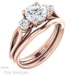 Round Cut Forever One Moissanite Engagement Ring #GTJ1075-round-fo-r 6 Round Cut Forever One Moissanite Engagement Ring #GTJ1075-round-fo-r