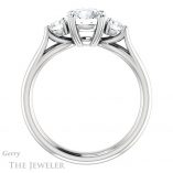 Round Cut Forever One Moissanite Engagement Ring #GTJ1075-round-fo-w 2 Round Cut Forever One Moissanite Engagement Ring #GTJ1075-round-fo-w