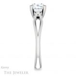 Round Cut Forever One Moissanite Engagement Ring #GTJ1075-round-fo-w 3 Round Cut Forever One Moissanite Engagement Ring #GTJ1075-round-fo-w