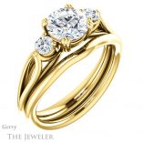 Round Cut Forever One Moissanite Engagement Ring #GTJ1075-round-fo-y 6 Round Cut Forever One Moissanite Engagement Ring #GTJ1075-round-fo-y
