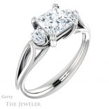 Princess Cut Forever One Moissanite Engagement Ring #GTJ1075-square-fo-w
