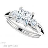 Princess Cut Forever One Moissanite Engagement Ring #GTJ1075-square-fo-w