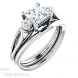 Princess Cut Forever One Moissanite Engagement Ring #GTJ1075-square-fo-w