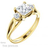 Princess Cut Forever One Moissanite Engagement Ring #GTJ1075-square-fo-y 4 Princess Cut Forever One Moissanite Engagement Ring #GTJ1075-square-fo-y