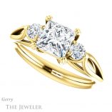 Princess Cut Forever One Moissanite Engagement Ring #GTJ1075-square-fo-y 5 Princess Cut Forever One Moissanite Engagement Ring #GTJ1075-square-fo-y