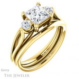 Princess Cut Forever One Moissanite Engagement Ring #GTJ1075-square-fo-y 6 Princess Cut Forever One Moissanite Engagement Ring #GTJ1075-square-fo-y