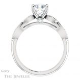 Cushion Cut Forever One Moissanite Engagement Ring #GTJ1076-cushion-fo-w