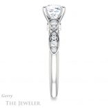 Cushion Cut Forever One Moissanite Engagement Ring #GTJ1076-cushion-fo-w