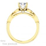 Cushion Cut Forever One Moissanite Engagement Ring #GTJ1076-cushion-fo-y 2 Cushion Cut Forever One Moissanite Engagement Ring #GTJ1076-cushion-fo-y
