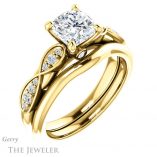 Cushion Cut Forever One Moissanite Engagement Ring #GTJ1076-cushion-fo-y 6 Cushion Cut Forever One Moissanite Engagement Ring #GTJ1076-cushion-fo-y