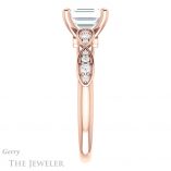 Emerald Cut Forever One Moissanite Engagement Ring #GTJ1076-emerald-fb-r 3 Emerald Cut Forever Brilliant Moissanite Engagement Ring #GTJ1076-emerald-fb-r