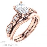 Emerald Cut Forever One Moissanite Engagement Ring #GTJ1076-emerald-fb-r 6 Emerald Cut Forever Brilliant Moissanite Engagement Ring #GTJ1076-emerald-fb-r