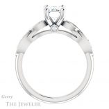 Emerald Cut Forever Brilliant Moissanite Engagement Ring #GTJ1076-emerald-fb-w