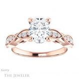 Oval Shaped Forever One Moissanite Engagement Ring #GTJ1076-oval-fo-r