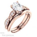 Oval Shaped Forever One Moissanite Engagement Ring #GTJ1076-oval-fo-r