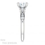 Oval Shaped Forever One Moissanite Engagement Ring #GTJ1076-oval-fo-w