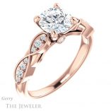 Round Cut Forever One Moissanite Engagement Ring #GTJ1076-round-fo-r 4 Round Cut Forever One Moissanite Engagement Ring #GTJ1076-round-fo-r