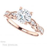 Round Cut Forever One Moissanite Engagement Ring #GTJ1076-round-fo-r 5 Round Cut Forever One Moissanite Engagement Ring #GTJ1076-round-fo-r
