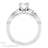 Round Cut Forever One Moissanite Engagement Ring #GTJ1076-round-fo-w 2 Round Cut Forever One Moissanite Engagement Ring #GTJ1076-round-fo-w