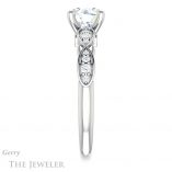 Round Cut Forever One Moissanite Engagement Ring #GTJ1076-round-fo-w 3 Round Cut Forever One Moissanite Engagement Ring #GTJ1076-round-fo-w