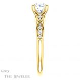 Round Cut Forever One Moissanite Engagement Ring #GTJ1076-round-fo-y