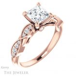 Princess Cut Forever One Moissanite Engagement Ring #GTJ1076-square-fo-r