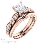 Princess Cut Forever One Moissanite Engagement Ring #GTJ1076-square-fo-r