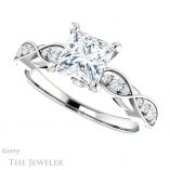 Princess Cut Forever One Moissanite Engagement Ring #GTJ1076-square-fo-w 5 Princess Cut Forever One Moissanite Engagement Ring #GTJ1076-square-fo-w