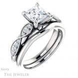 Princess Cut Forever One Moissanite Engagement Ring #GTJ1076-square-fo-w 6 Princess Cut Forever One Moissanite Engagement Ring #GTJ1076-square-fo-w