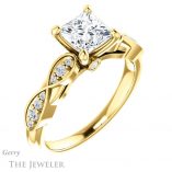 Princess Cut Forever One Moissanite Engagement Ring #GTJ1076-square-fo-y 4 Princess Cut Forever One Moissanite Engagement Ring #GTJ1076-square-fo-y