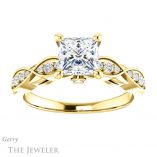 Princess Cut Forever One Moissanite Engagement Ring #GTJ1076-square-fo-y 1 Princess Cut Forever One Moissanite Engagement Ring #GTJ1076-square-fo-y