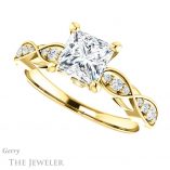 Princess Cut Forever One Moissanite Engagement Ring #GTJ1076-square-fo-y 5 Princess Cut Forever One Moissanite Engagement Ring #GTJ1076-square-fo-y
