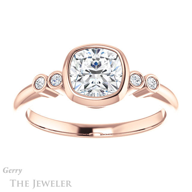 Cushion Cut Forever One Moissanite Engagement Ring #GTJ1079-cushion-fo-r 1 Cushion Cut Forever One Moissanite Engagement Ring #GTJ1079-cushion-fo-r