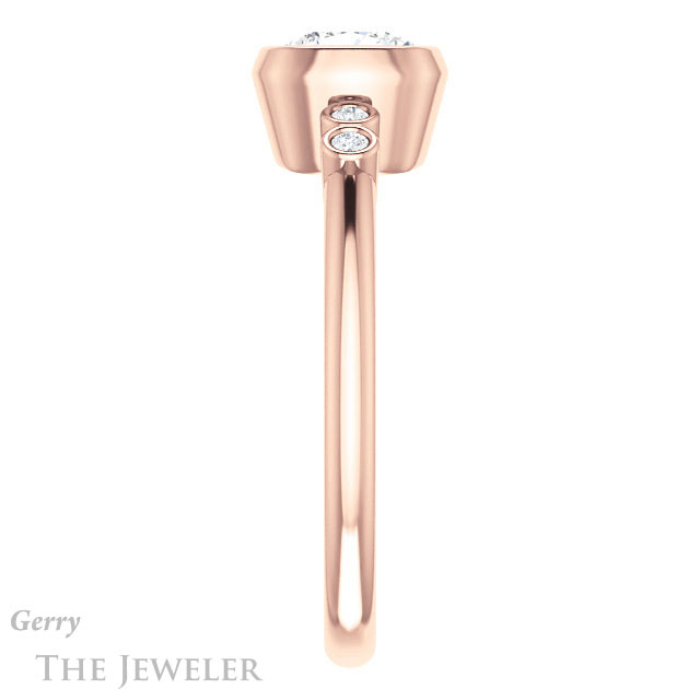 Cushion Cut Forever One Moissanite Engagement Ring #GTJ1079-cushion-fo-r 3 Cushion Cut Forever One Moissanite Engagement Ring #GTJ1079-cushion-fo-r