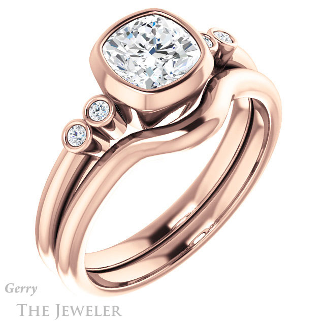 Cushion Cut Forever One Moissanite Engagement Ring #GTJ1079-cushion-fo-r 6 Cushion Cut Forever One Moissanite Engagement Ring #GTJ1079-cushion-fo-r