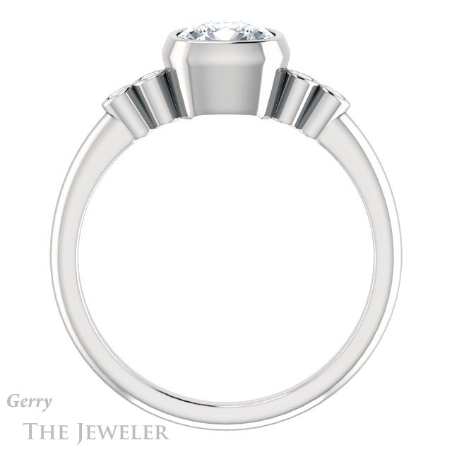 Cushion Cut Forever One Moissanite Engagement Ring #GTJ1079-cushion-fo-w 2 Cushion Cut Forever One Moissanite Engagement Ring #GTJ1079-cushion-fo-w
