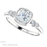 Cushion Cut Forever One Moissanite Engagement Ring #GTJ1079-cushion-fo-w 5 Cushion Cut Forever One Moissanite Engagement Ring #GTJ1079-cushion-fo-w