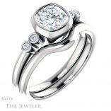 Cushion Cut Forever One Moissanite Engagement Ring #GTJ1079-cushion-fo-w 6 Cushion Cut Forever One Moissanite Engagement Ring #GTJ1079-cushion-fo-w