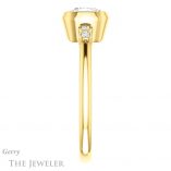 Cushion Cut Forever One Moissanite Engagement Ring #GTJ1079-cushion-fo-y 3 Cushion Cut Forever One Moissanite Engagement Ring #GTJ1079-cushion-fo-y