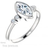 Marquise Cut Forever Brilliant Moissanite Engagement Ring #GTJ1079-marquise-fb-w