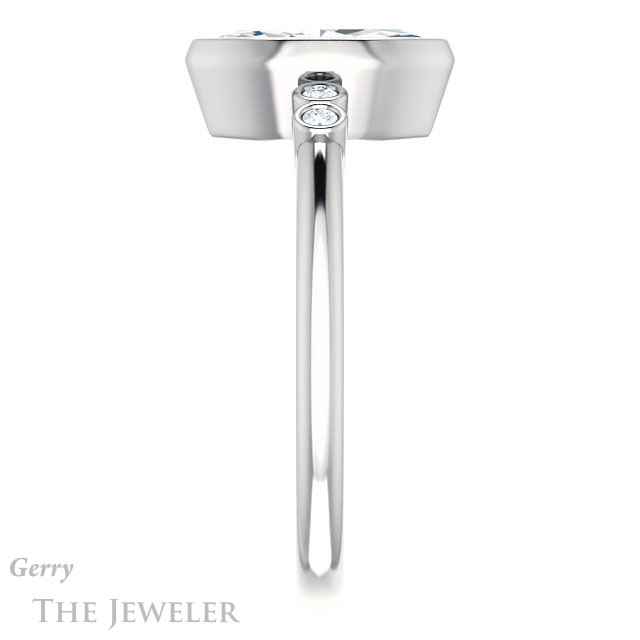 Marquise Cut Forever Brilliant Moissanite Engagement Ring #GTJ1079-marquise-fb-w
