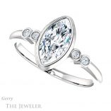 Marquise Cut Forever Brilliant Moissanite Engagement Ring #GTJ1079-marquise-fb-w