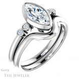 Marquise Cut Forever Brilliant Moissanite Engagement Ring #GTJ1079-marquise-fb-w