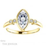 Marquise Cut Forever Brilliant Moissanite Engagement Ring #GTJ1079-marquise-fb-y