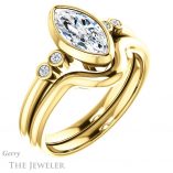 Marquise Cut Forever Brilliant Moissanite Engagement Ring #GTJ1079-marquise-fb-y