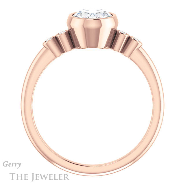 Oval Shaped Forever One Moissanite Engagement Ring #GTJ1079-oval-fo-r